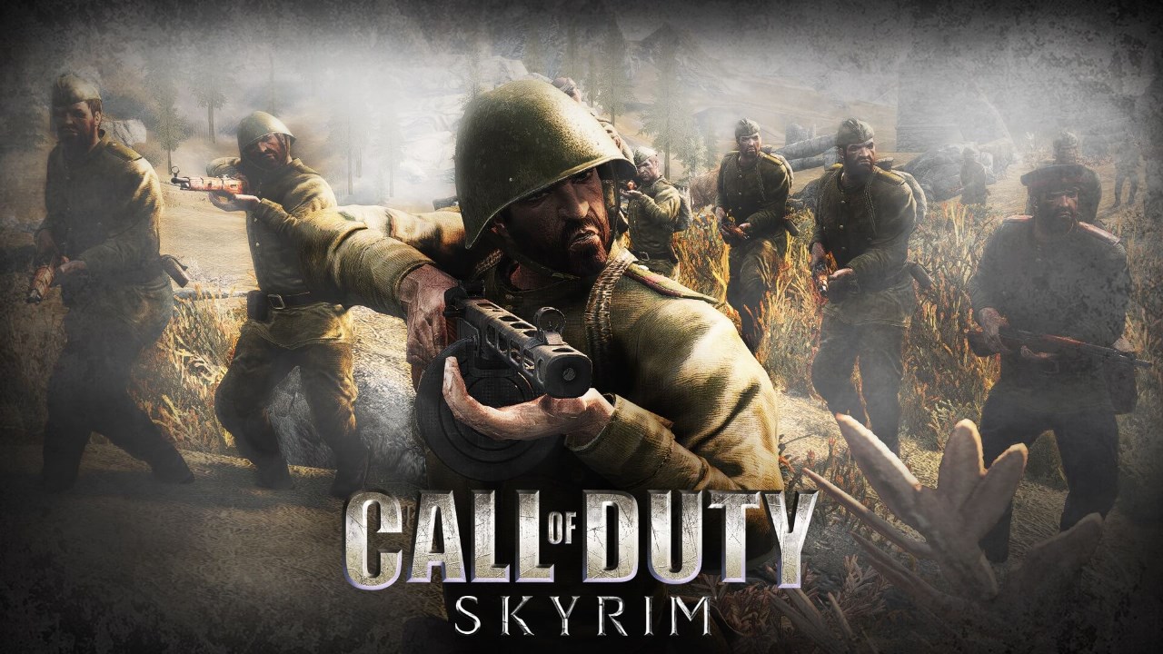 عجیب‌ترین ماد تاریخ؛ قیمه‌های Call of Duty در ماست Skyrim